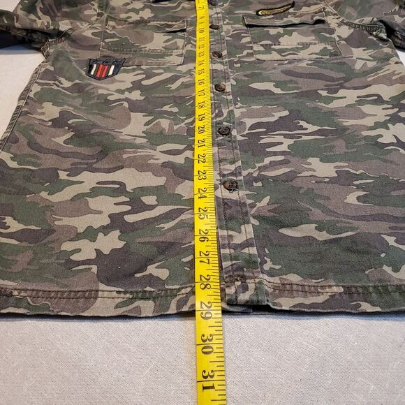 Lazer Camouflage Button Up Military Style Shirt Size S - Picture 7 of 12